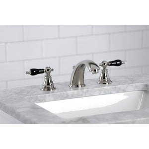 Duchess KB966AKLPN Two-Handle 3-Hole Deck Mount Widespread Bathroom Faucet with Plastic Pop-Up, Polished Nickel