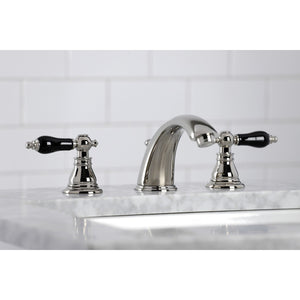 Duchess KB966AKLPN Two-Handle 3-Hole Deck Mount Widespread Bathroom Faucet with Plastic Pop-Up, Polished Nickel