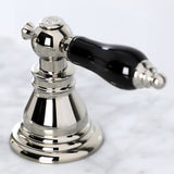 Duchess KB966AKLPN Two-Handle 3-Hole Deck Mount Widespread Bathroom Faucet with Plastic Pop-Up, Polished Nickel