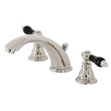 Duchess KB966AKLPN Two-Handle 3-Hole Deck Mount Widespread Bathroom Faucet with Plastic Pop-Up, Polished Nickel