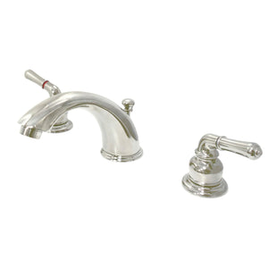Magellan KB966PN Two-Handle 3-Hole Deck Mount Widespread Bathroom Faucet with Plastic Pop-Up, Polished Nickel