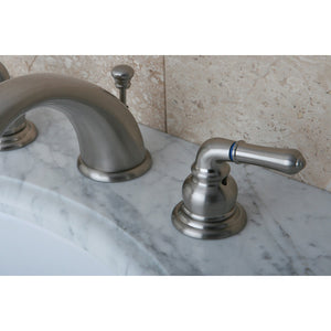 Magellan KB968 Two-Handle 3-Hole Deck Mount Widespread Bathroom Faucet with Plastic Pop-Up, Brushed Nickel