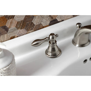 American Classic KB968ACL Two-Handle 3-Hole Deck Mount Widespread Bathroom Faucet with Plastic Pop-Up, Brushed Nickel