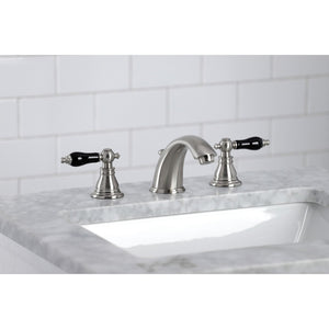 Duchess KB968AKL Two-Handle 3-Hole Deck Mount Widespread Bathroom Faucet with Plastic Pop-Up, Brushed Nickel