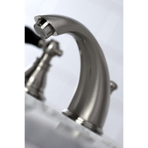 Duchess KB968AKL Two-Handle 3-Hole Deck Mount Widespread Bathroom Faucet with Plastic Pop-Up, Brushed Nickel