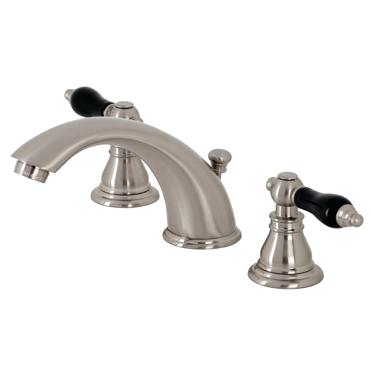 Duchess KB968AKL Two-Handle 3-Hole Deck Mount Widespread Bathroom Faucet with Plastic Pop-Up, Brushed Nickel