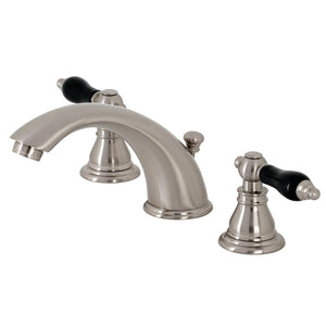 Duchess KB968AKL Two-Handle 3-Hole Deck Mount Widespread Bathroom Faucet with Plastic Pop-Up, Brushed Nickel