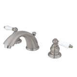 Magellan KB968PL Two-Handle 3-Hole Deck Mount Widespread Bathroom Faucet with Plastic Pop-Up, Brushed Nickel