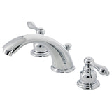 Victorian KB971ALB Two-Handle 3-Hole Deck Mount Widespread Bathroom Faucet with Brass Pop-Up, Polished Chrome