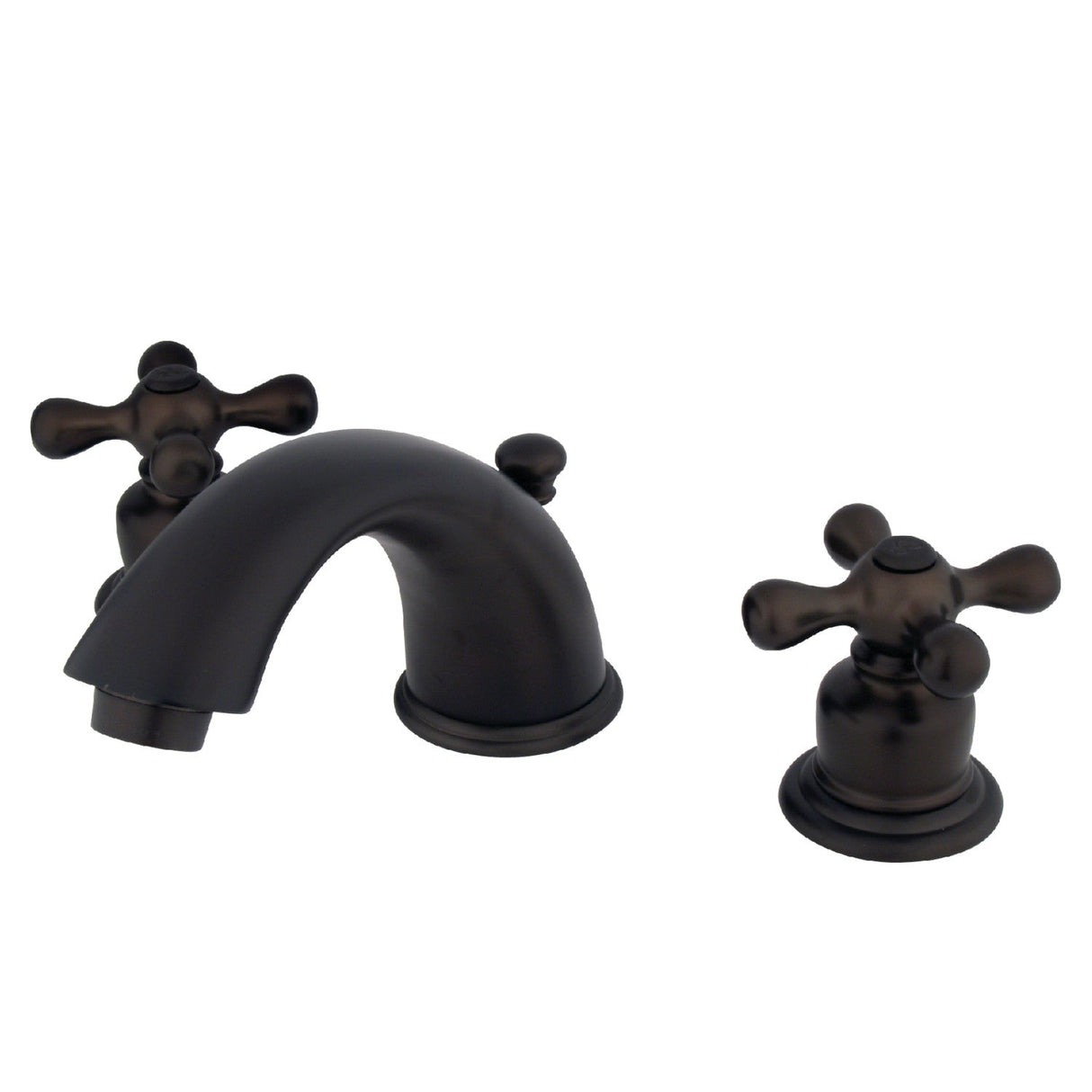 Victorian KB975X Two-Handle 3-Hole Deck Mount Widespread Bathroom Faucet with Plastic Pop-Up, Oil Rubbed Bronze