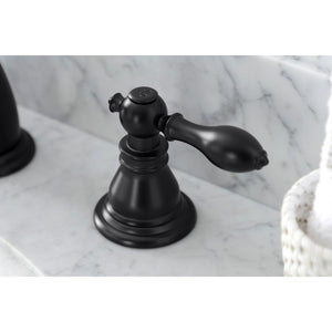 American Classic KB980ACL Two-Handle 3-Hole Deck Mount Widespread Bathroom Faucet with Plastic Pop-Up, Matte Black