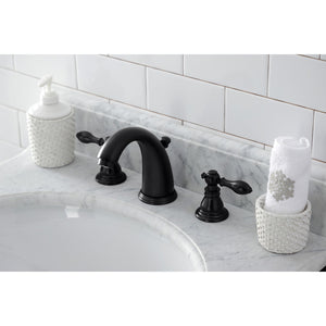 American Classic KB980ACL Two-Handle 3-Hole Deck Mount Widespread Bathroom Faucet with Plastic Pop-Up, Matte Black