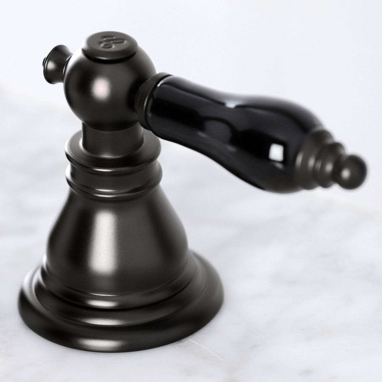 Duchess KB980AKL Two-Handle 3-Hole Deck Mount Widespread Bathroom Faucet with Plastic Pop-Up, Matte Black