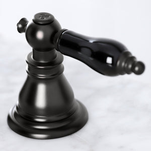 Duchess KB980AKL Two-Handle 3-Hole Deck Mount Widespread Bathroom Faucet with Plastic Pop-Up, Matte Black