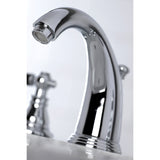 Duchess KB981AKL Two-Handle 3-Hole Deck Mount Widespread Bathroom Faucet with Plastic Pop-Up, Polished Chrome