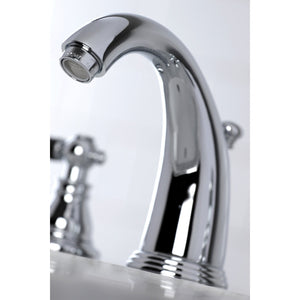 Duchess KB981AKL Two-Handle 3-Hole Deck Mount Widespread Bathroom Faucet with Plastic Pop-Up, Polished Chrome