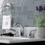 Restoration KB981RXL Two-Handle 3-Hole Deck Mount Widespread Bathroom Faucet with Plastic Pop-Up, Polished Chrome