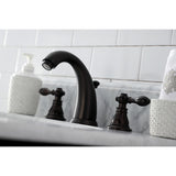 American Classic KB985ACL Two-Handle 3-Hole Deck Mount Widespread Bathroom Faucet with Plastic Pop-Up, Oil Rubbed Bronze