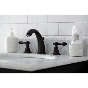 American Classic KB985ACL Two-Handle 3-Hole Deck Mount Widespread Bathroom Faucet with Plastic Pop-Up, Oil Rubbed Bronze