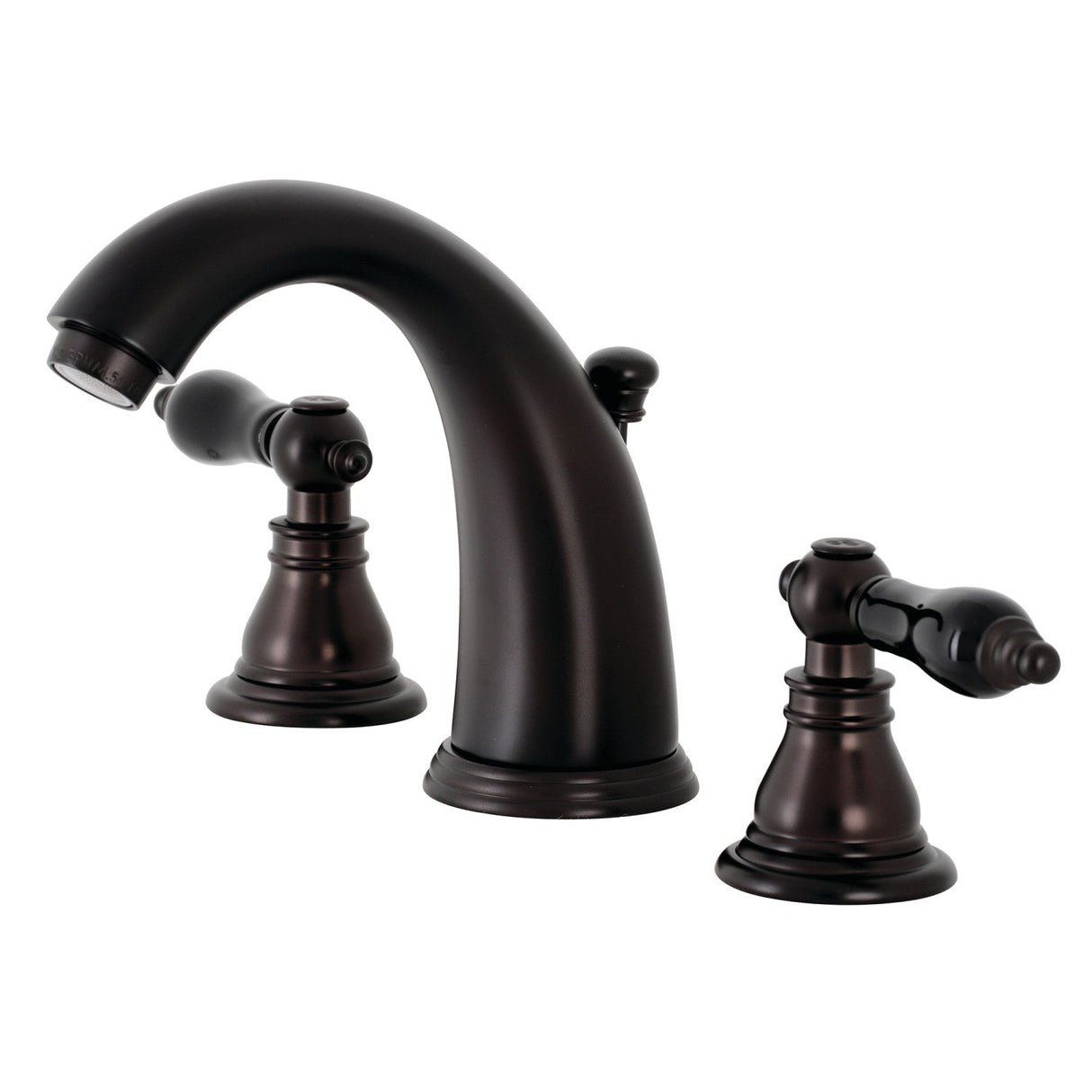 Duchess KB985AKL Two-Handle 3-Hole Deck Mount Widespread Bathroom Faucet with Plastic Pop-Up, Oil Rubbed Bronze