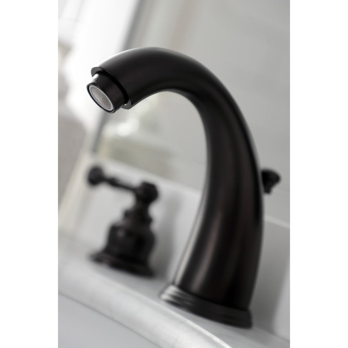 Naples KB985NL Two-Handle 3-Hole Deck Mount Widespread Bathroom Faucet with Plastic Pop-Up, Oil Rubbed Bronze
