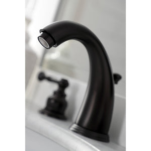 Naples KB985NL Two-Handle 3-Hole Deck Mount Widespread Bathroom Faucet with Plastic Pop-Up, Oil Rubbed Bronze