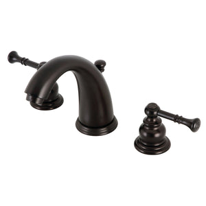 Naples KB985NL Two-Handle 3-Hole Deck Mount Widespread Bathroom Faucet with Plastic Pop-Up, Oil Rubbed Bronze