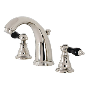 Duchess KB986AKLPN Two-Handle 3-Hole Deck Mount Widespread Bathroom Faucet with Plastic Pop-Up, Polished Nickel