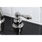 Victorian KB986ALPN Two-Handle 3-Hole Deck Mount Widespread Bathroom Faucet with Plastic Pop-Up, Polished Nickel