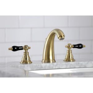 Duchess KB987AKLSB Two-Handle 3-Hole Deck Mount Widespread Bathroom Faucet with Plastic Pop-Up, Brushed Brass