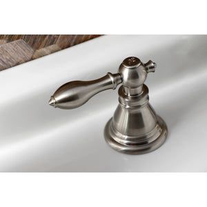 American Classic KB988ACL Two-Handle 3-Hole Deck Mount Widespread Bathroom Faucet with Plastic Pop-Up, Brushed Nickel