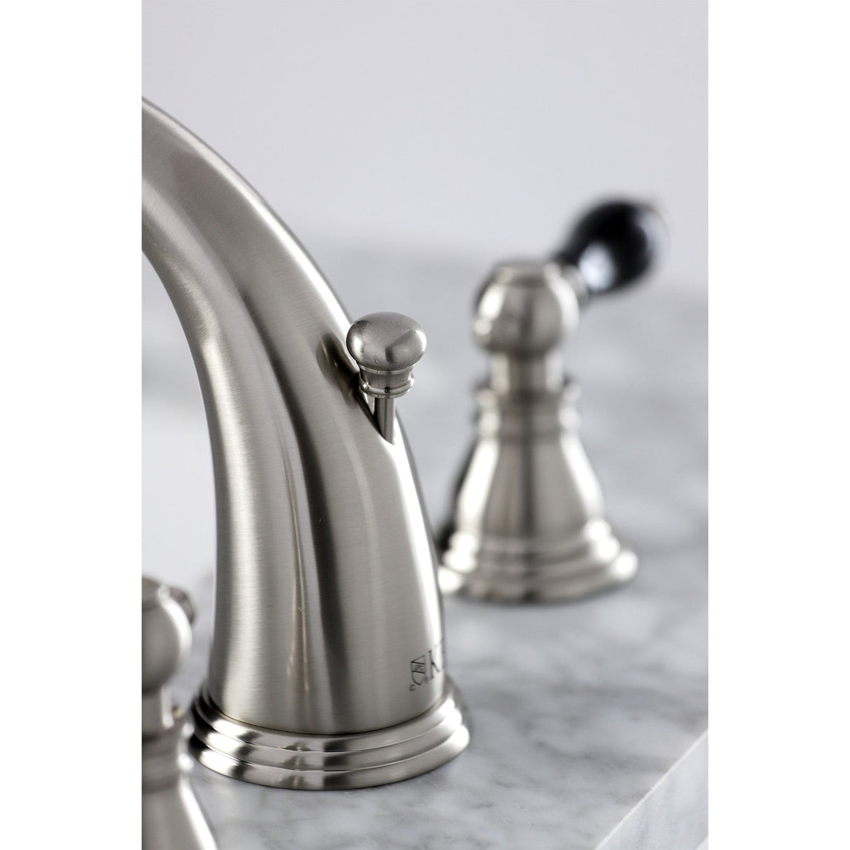 Duchess KB988AKL Two-Handle 3-Hole Deck Mount Widespread Bathroom Faucet with Plastic Pop-Up, Brushed Nickel