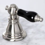 Duchess KB988AKL Two-Handle 3-Hole Deck Mount Widespread Bathroom Faucet with Plastic Pop-Up, Brushed Nickel