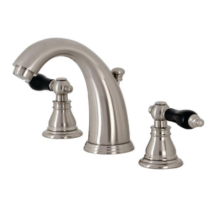 Duchess KB988AKL Two-Handle 3-Hole Deck Mount Widespread Bathroom Faucet with Plastic Pop-Up, Brushed Nickel