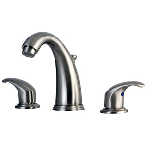 Magellan KB988LL Two-Handle 3-Hole Deck Mount Widespread Bathroom Faucet with Plastic Pop-Up, Brushed Nickel