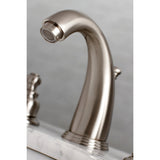 Naples KB988NL Two-Handle 3-Hole Deck Mount Widespread Bathroom Faucet with Plastic Pop-Up, Brushed Nickel