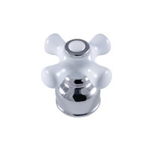 KBDH721PX Porcelain Cross Diverter Handle, Polished Chrome