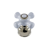 KBDH722PX Porcelain Cross Diverter Handle, Polished Brass