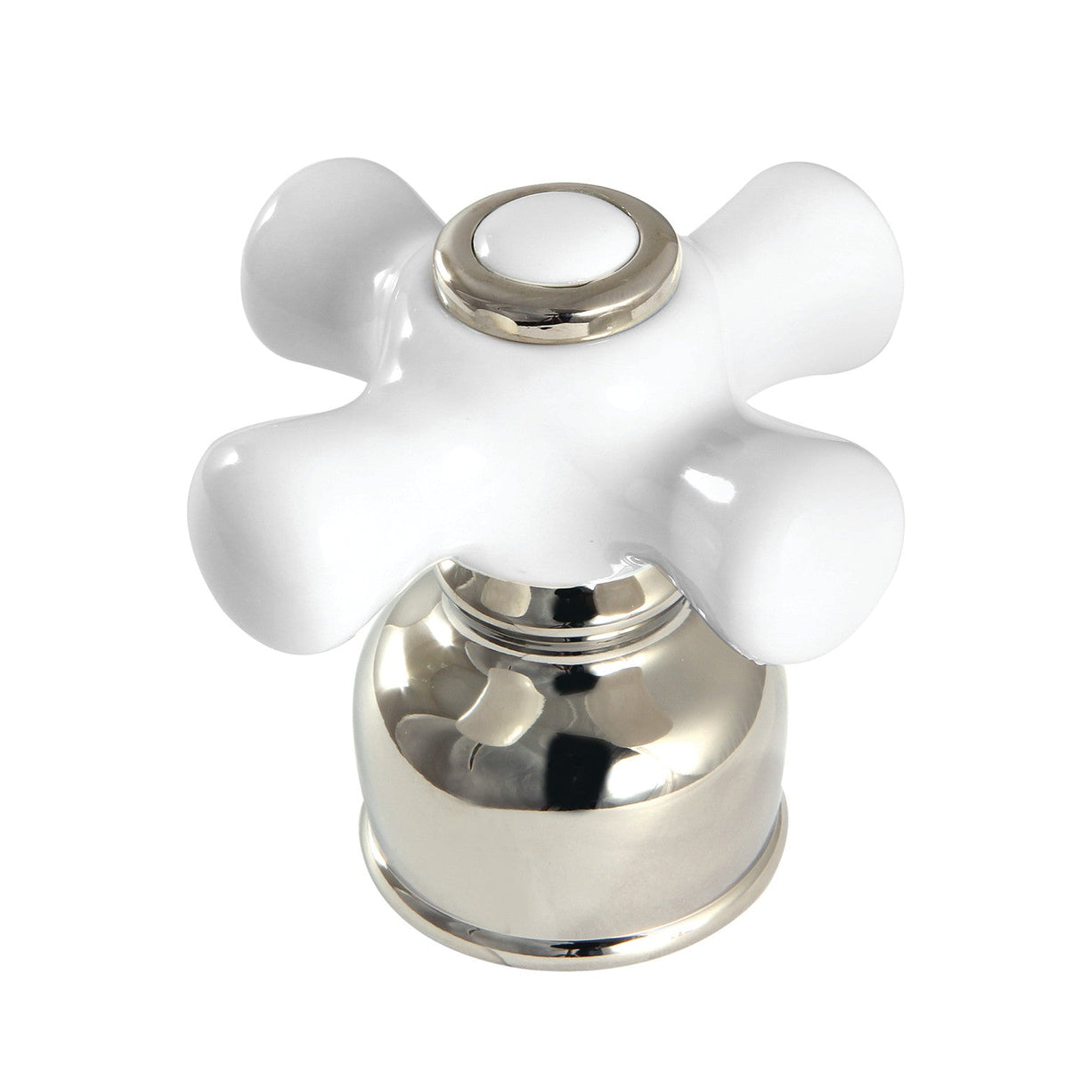 KBDH726PXPN Porcelain Cross Diverter Handle, Polished Nickel