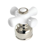 KBDH726PXPN Porcelain Cross Diverter Handle, Polished Nickel
