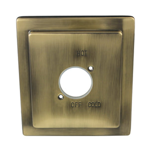 Stylobate KBE8653 Brass Escutcheon Plate, Antique Brass