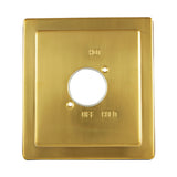 Stylobate KBE8657 Brass Escutcheon Plate, Brushed Brass