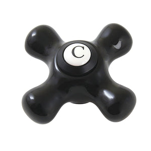 Duchess KBH1600PKXC Cold Porcelain Cross Handle, Matte Black