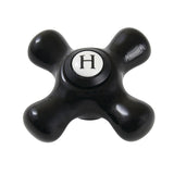 Duchess KBH1600PKXH Hot Porcelain Cross Handle, Matte Black