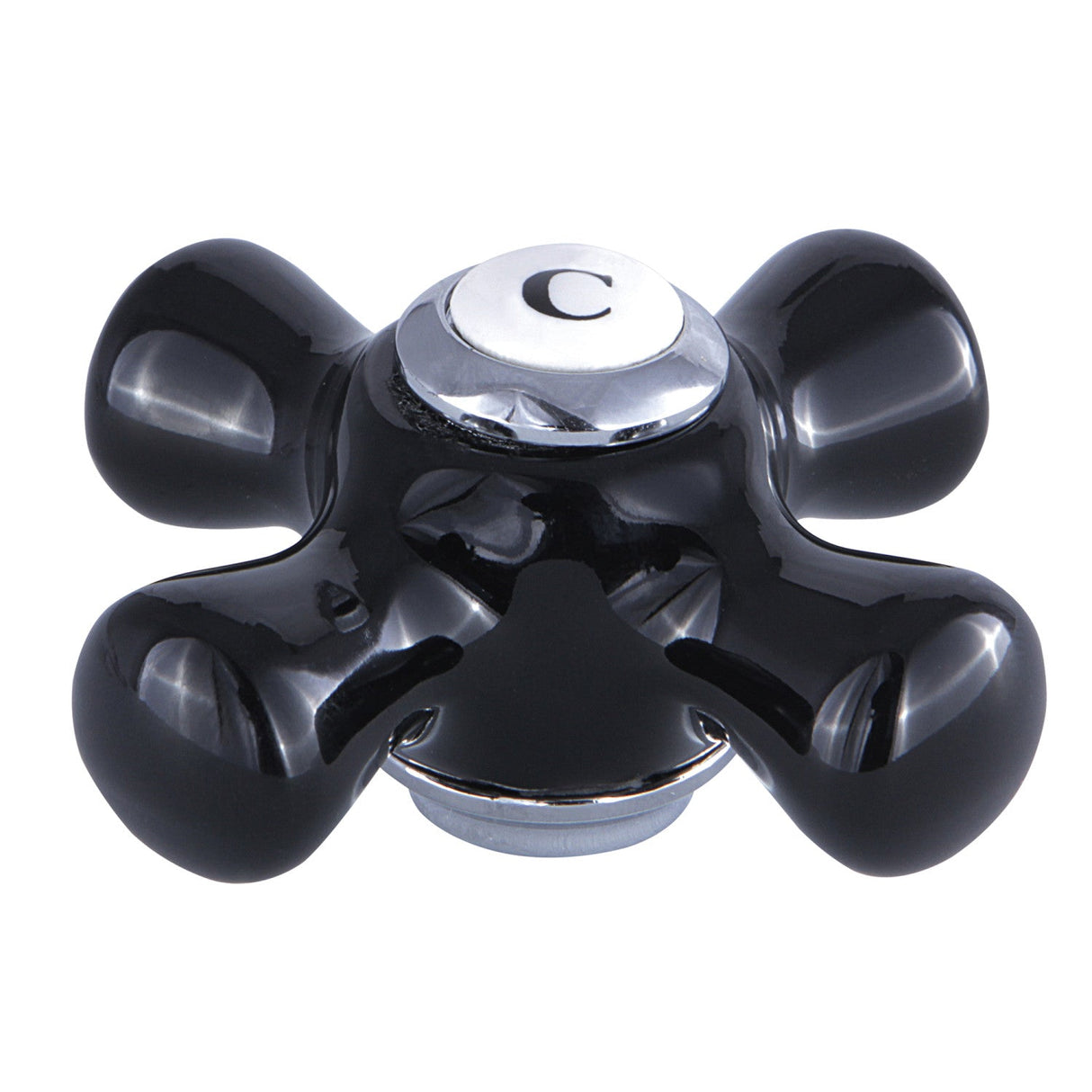 Duchess KBH1601PKXC Cold Porcelain Cross Handle, Polished Chrome