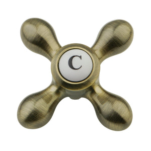 KBH1603AXC Cold Metal Cross Handle, Antique Brass