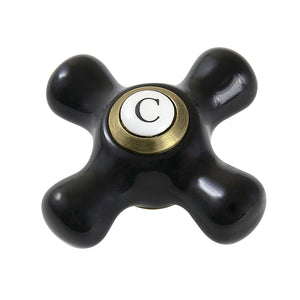 Duchess KBH1603PKXC Cold Porcelain Cross Handle, Antique Brass