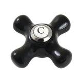 Duchess KBH1606PKXC Cold Porcelain Cross Handle, Polished Nickel