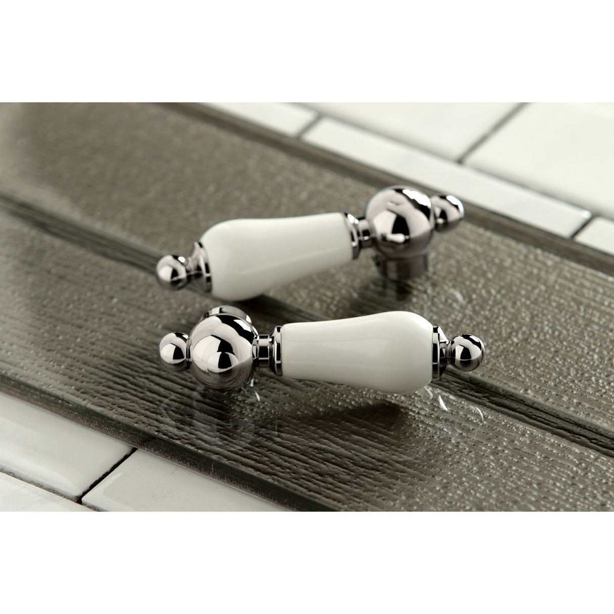 KBH1606PL Porcelain Lever Handle, Polished Nickel