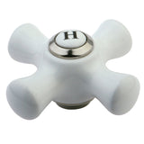 KBH1606PXH Hot Porcelain Cross Handle, Polished Nickel